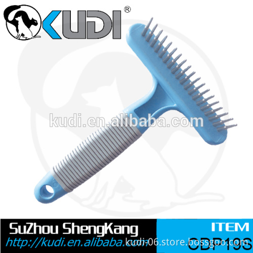 Health care tool soft handle pet rake brush